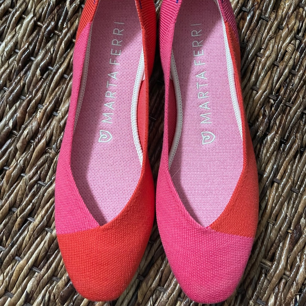 Rothy’s Marta Flame Azalea  flats size 10.5 New